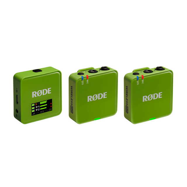 RØDE Wireless GO Gen 3 Green draadloos microfoonsysteem met 32 bit float en 260 m bereik