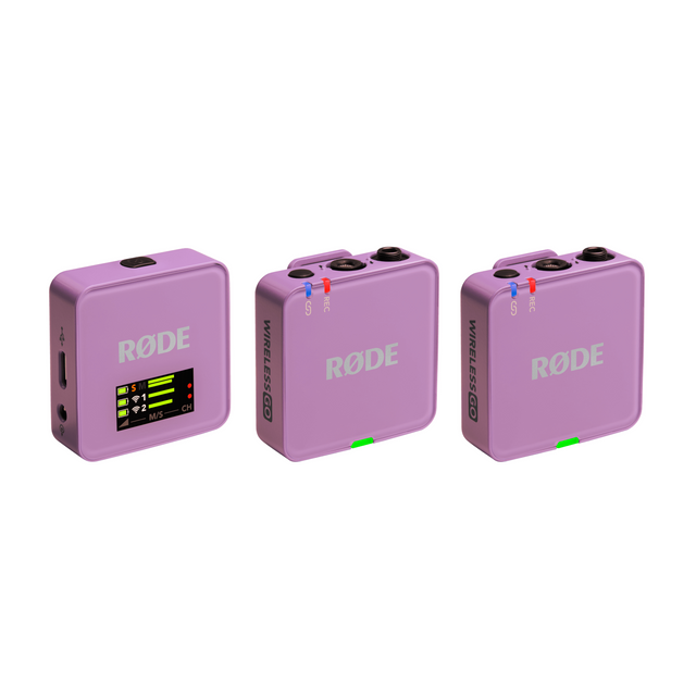 RØDE Wireless GO Gen 3 Lilac draadloos microfoonsysteem met 32 bit float en 260 m bereik