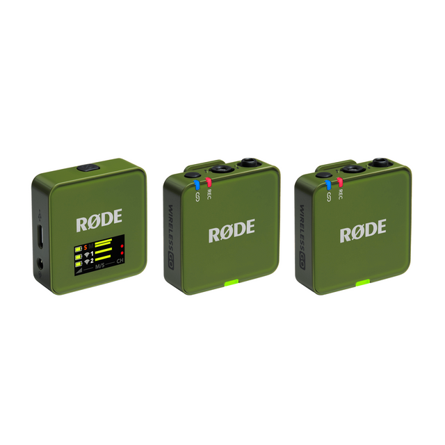 RØDE Wireless GO Gen 3 Moss draadloos microfoonsysteem met 32 bit float en 260 m bereik