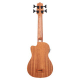 Kala Journeyman U•BASS® bas ukulele – Mahonie, F-Holes, Elektrisch-Akoestisch met EQ en Gigbag